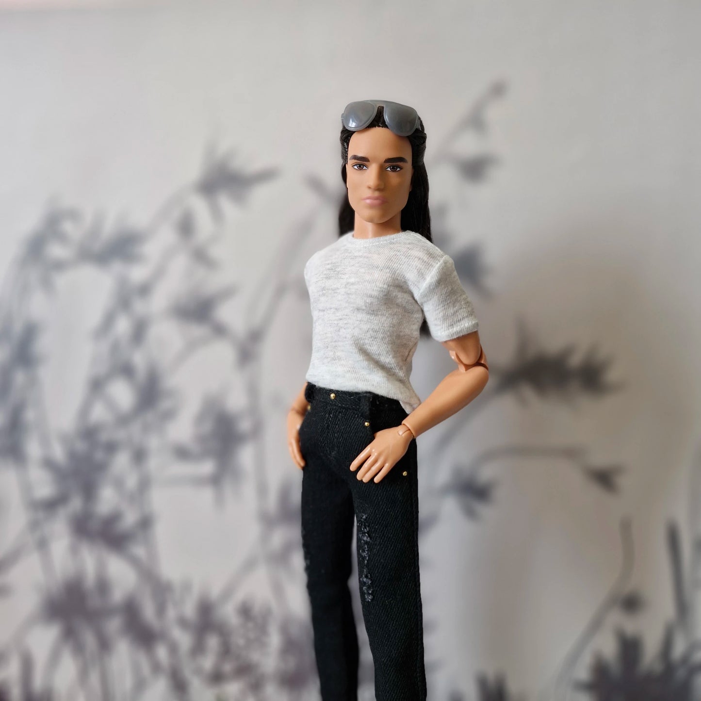 Basic Tees, Jeans & Cream Pants Separates for Ken Doll