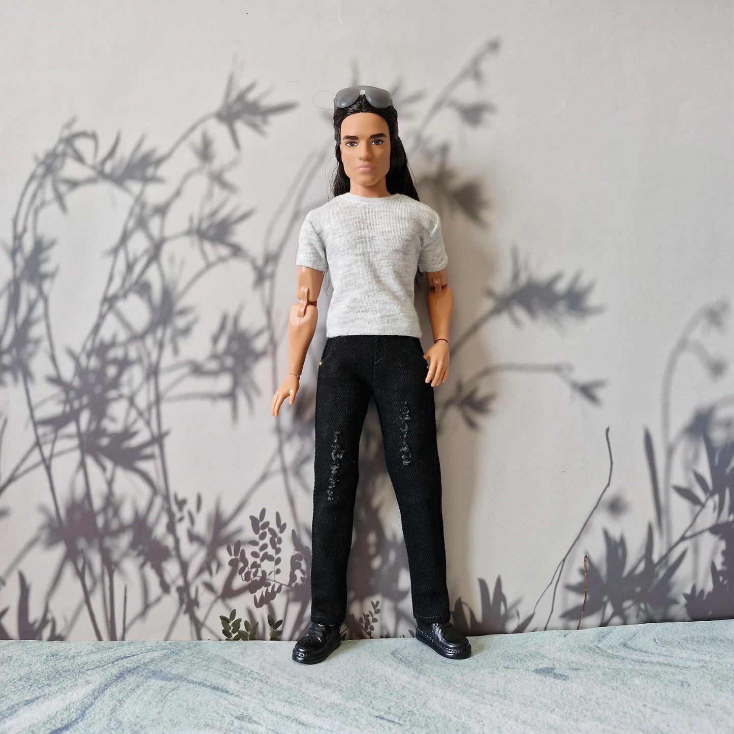 Basic Tees, Jeans & Cream Pants Separates for Ken Doll