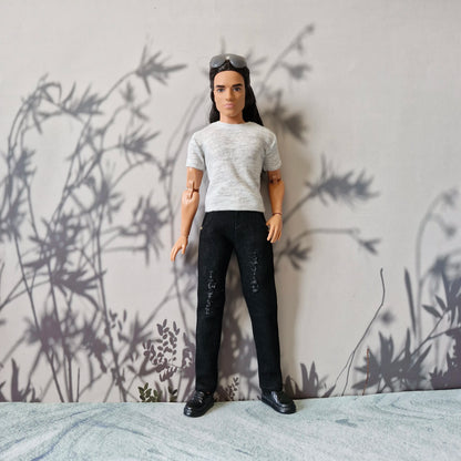 Basic Tees, Jeans & Cream Pants Separates for Ken Doll
