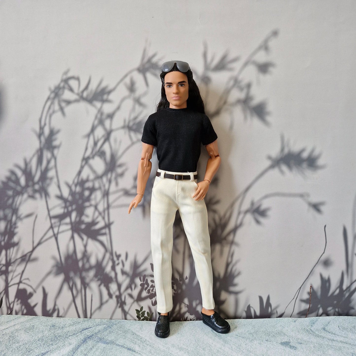 Basic Tees, Jeans & Cream Pants Separates for Ken Doll