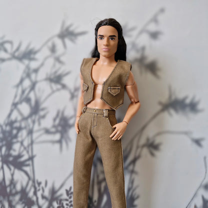2-Piece Utility Vest & Pants Set for Ken Doll
