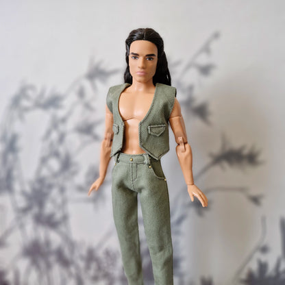2-Piece Utility Vest & Pants Set for Ken Doll
