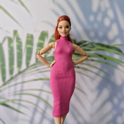 Classic Hoodless Casual Dress for Curvy Barbie