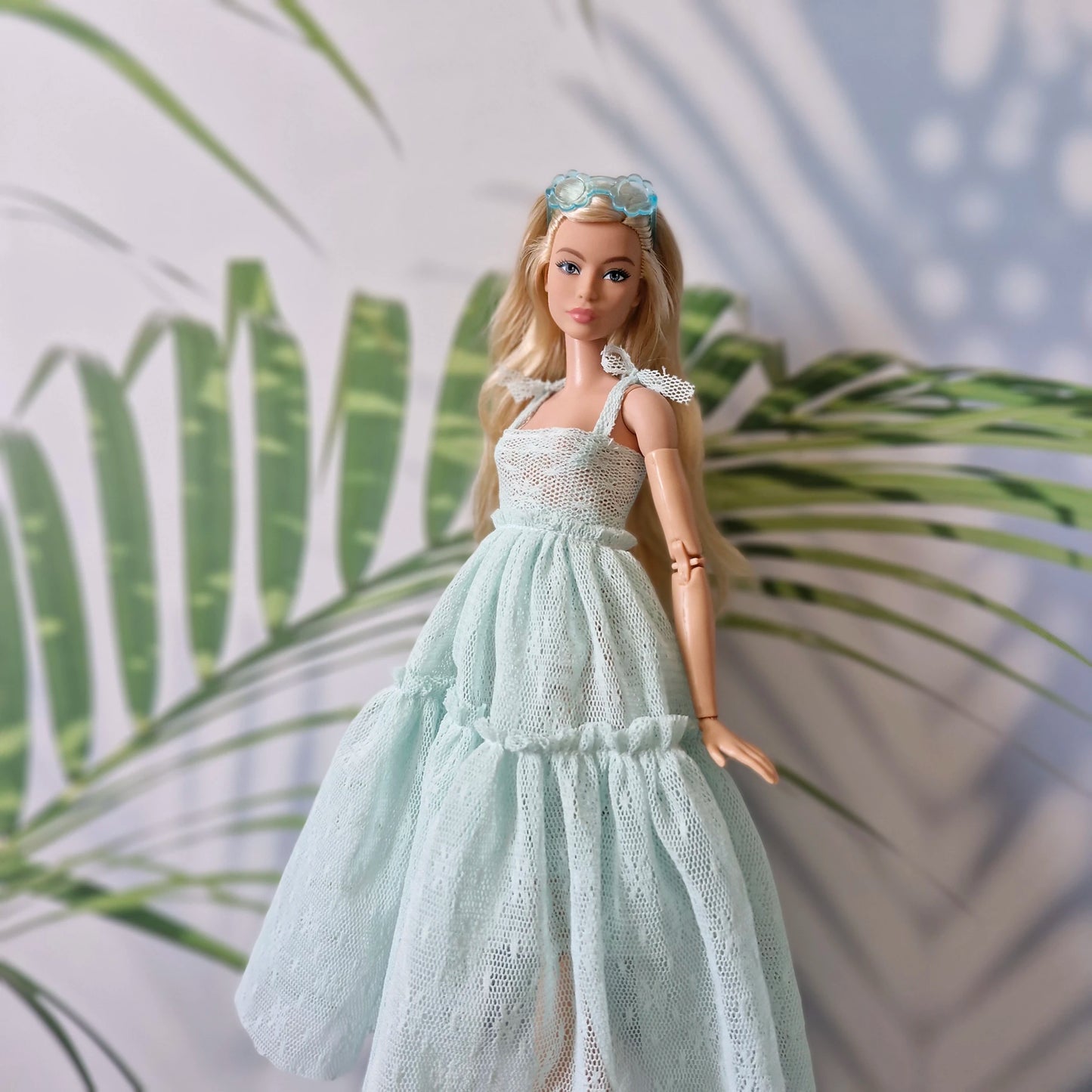 Mint Lace Maxi Dress for Barbie and Curvy Barbie Dolls
