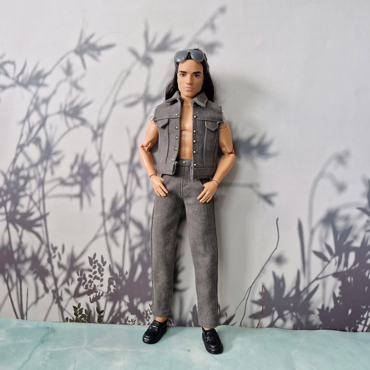 Handmade Denim Vest, Jeans & Top for Ken