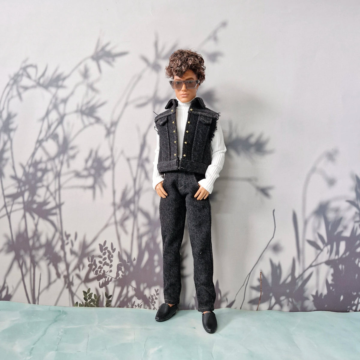 Handmade Denim Vest, Jeans & Top for Ken
