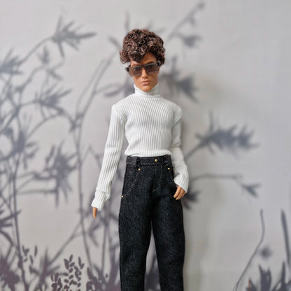 Handmade Denim Vest, Jeans & Top for Ken