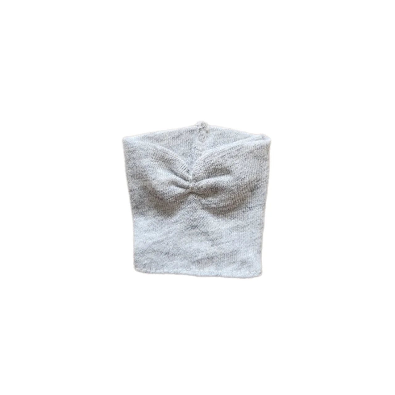 Light grey heather twist front tube top for Barbie doll