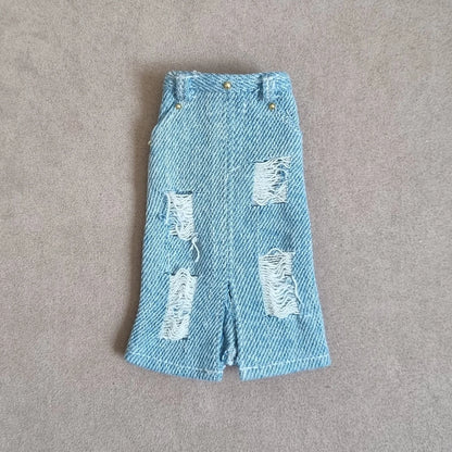 Jean skirt for Barbie doll