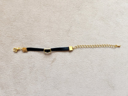 black belt for barbie doll with gold buckle and gold chain
