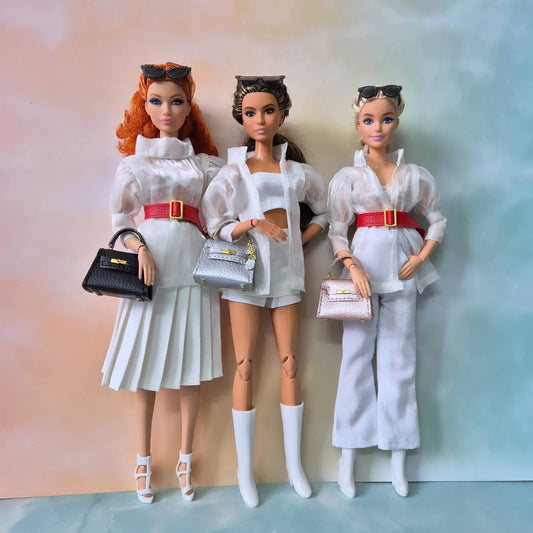 White clothes for barbie doll