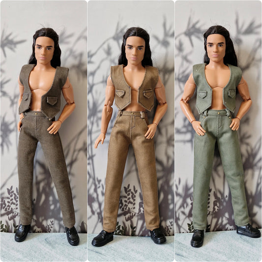 2-Piece Utility Vest & Pants Set for Ken Doll