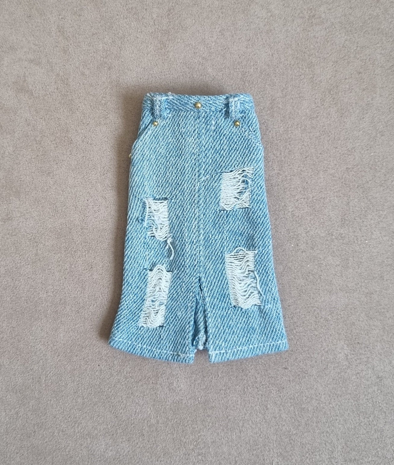 Skirt, Jean for Barbie doll