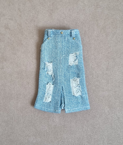 Skirt, Jean for Barbie doll