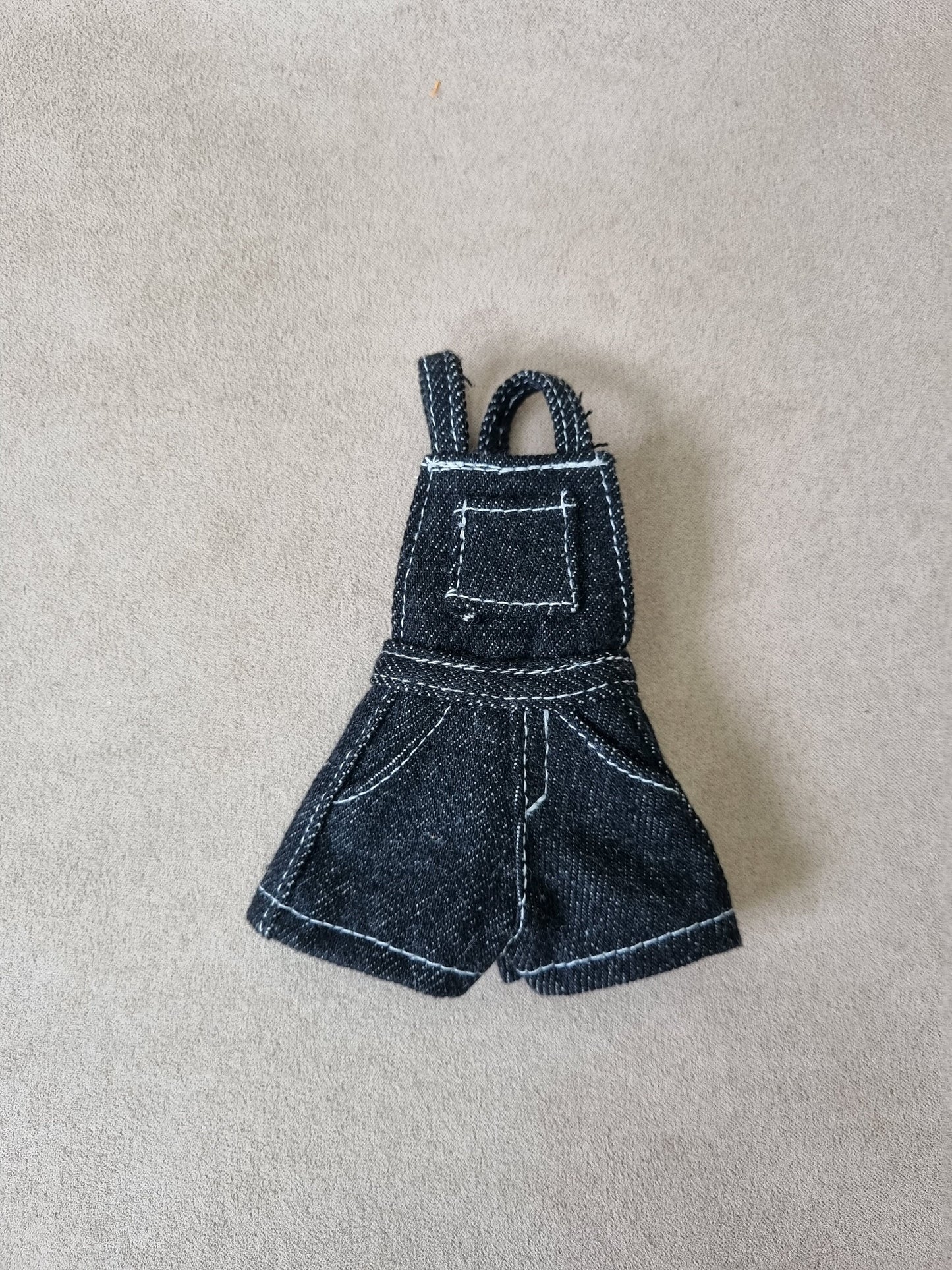 Overall short handmade for barbie , 11.5" doll clothes