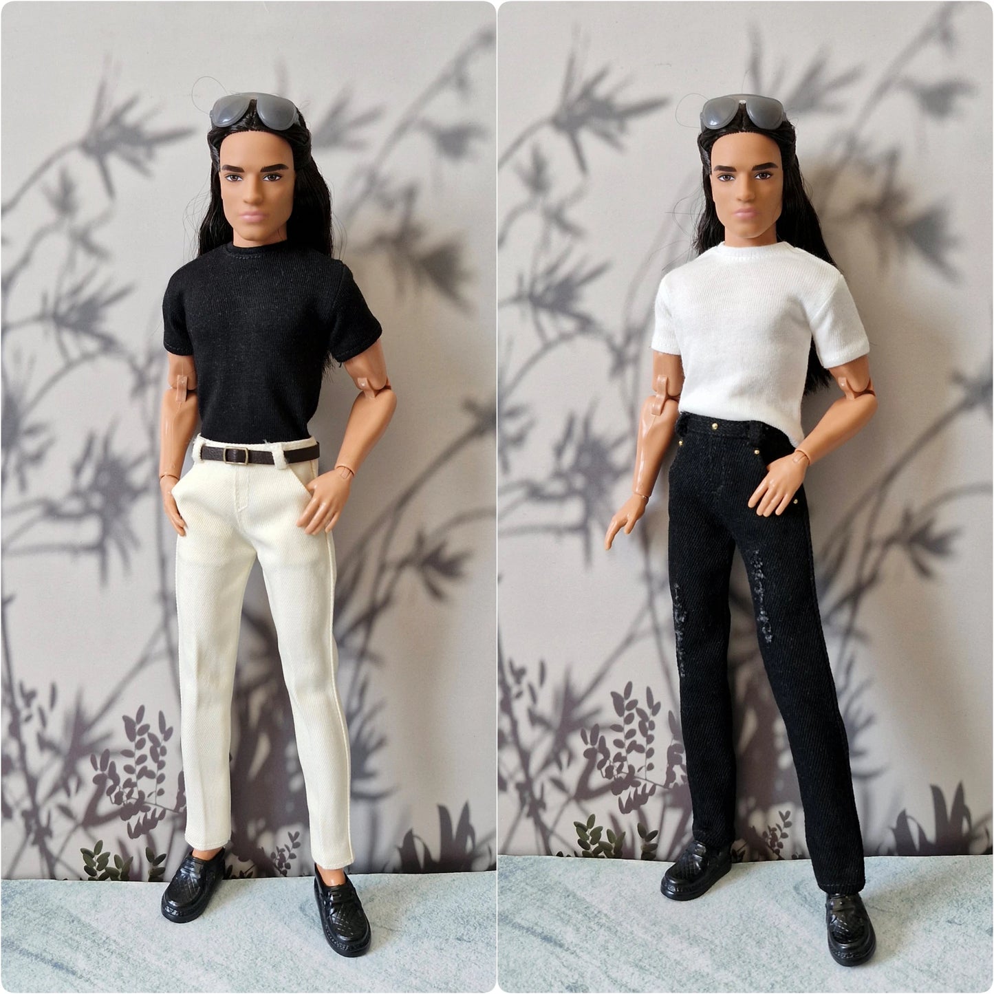 Basic Tees, Jeans & Cream Pants Separates for Ken Doll