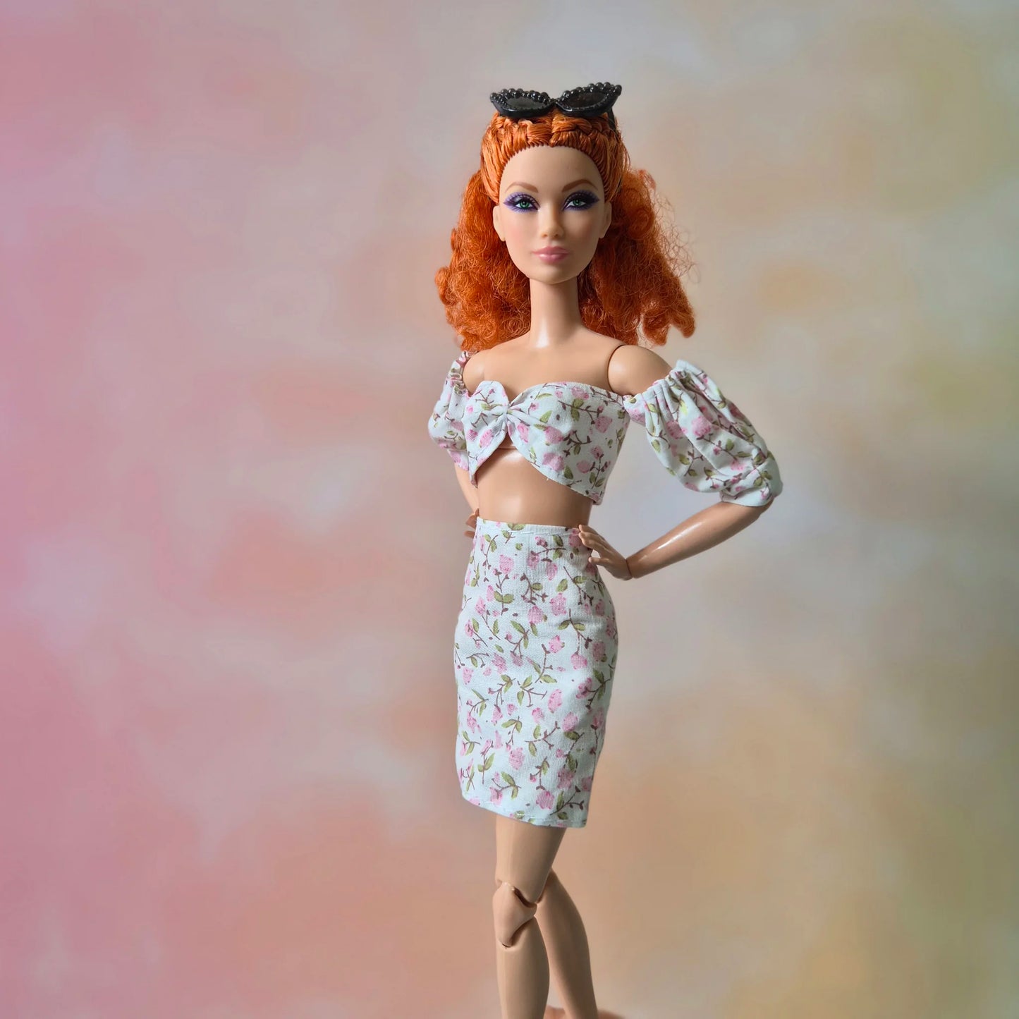 barbie wear crop top and skirt sets