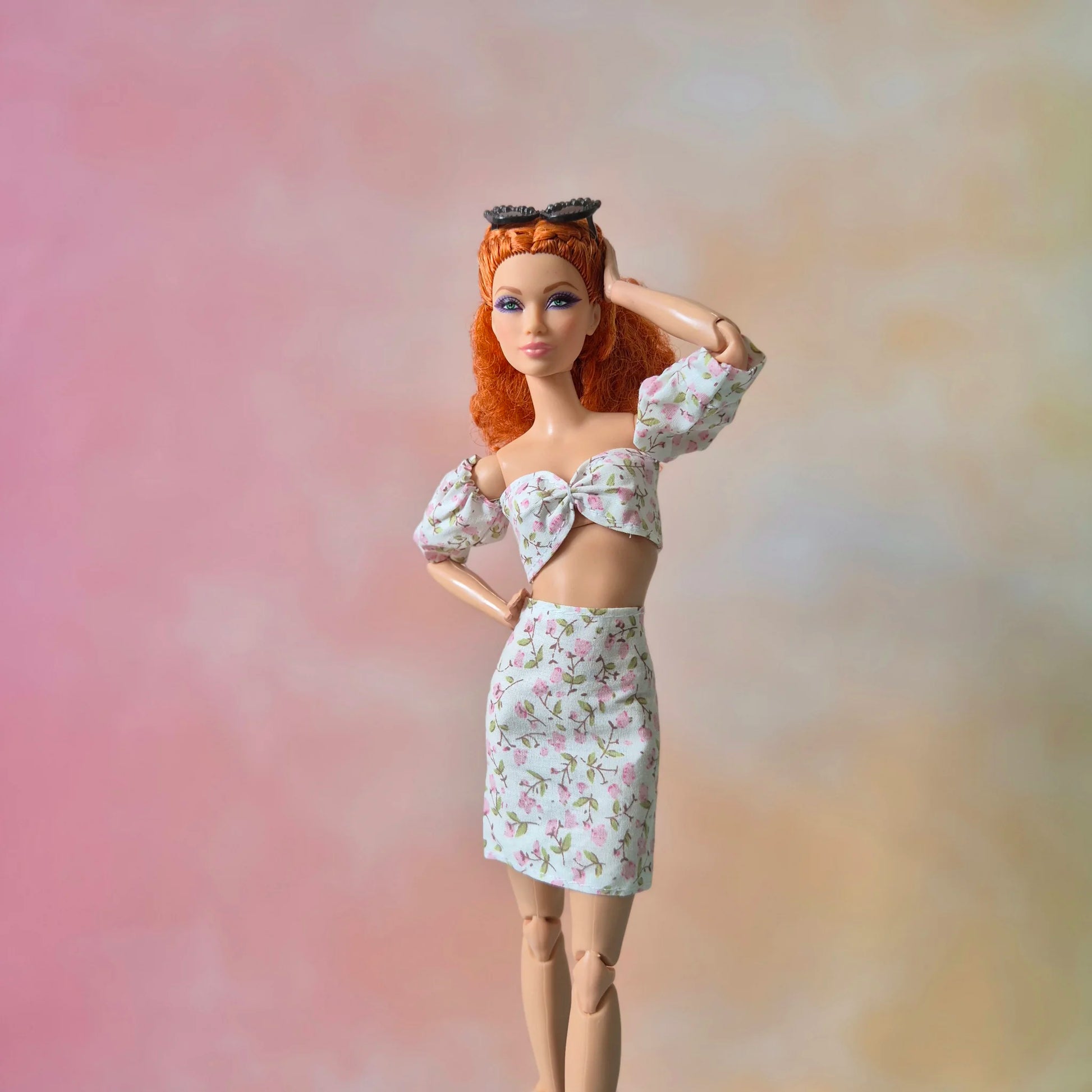 barbie wear crop top and skirt sets