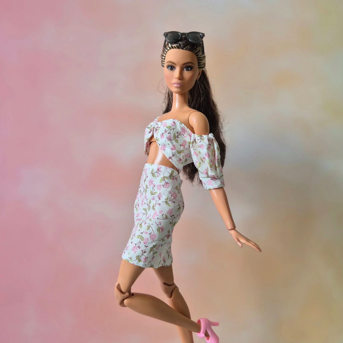 barbie wear crop top and skirt sets