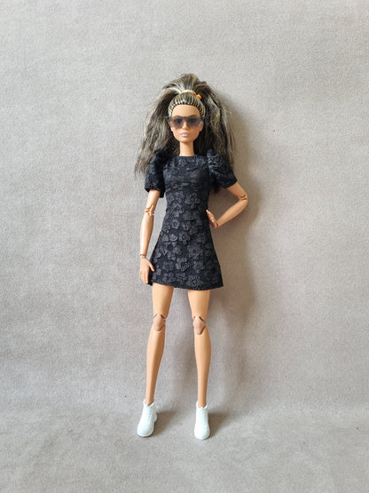 Black dress for barbie , 11.5' doll