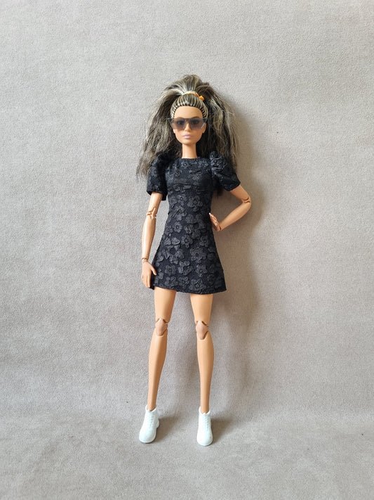 Black dress for barbie , 11.5' doll