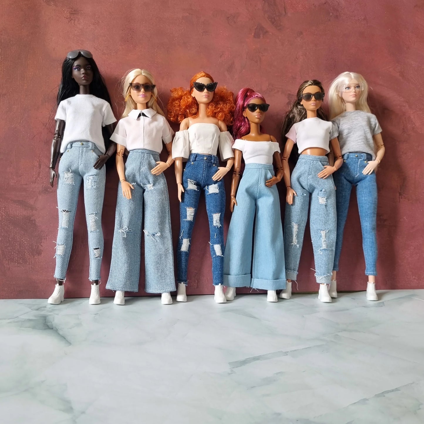 Barbie doll jeans sales