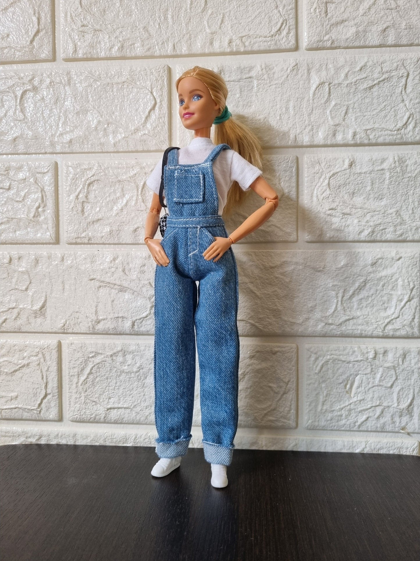 Doll denim overalls, jumpsuit for 11.5 inch dolls clothes