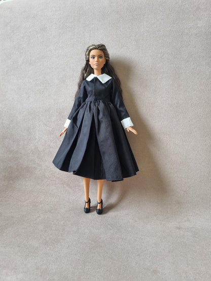 Black dress for barbie , 11.5' doll