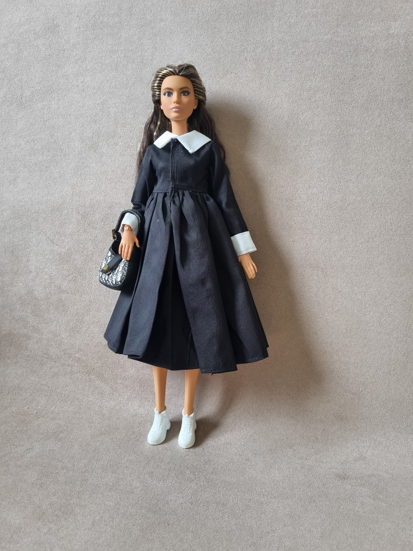 Black dress for barbie , 11.5' doll