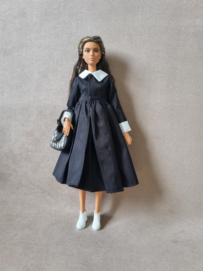 Black dress for barbie , 11.5' doll