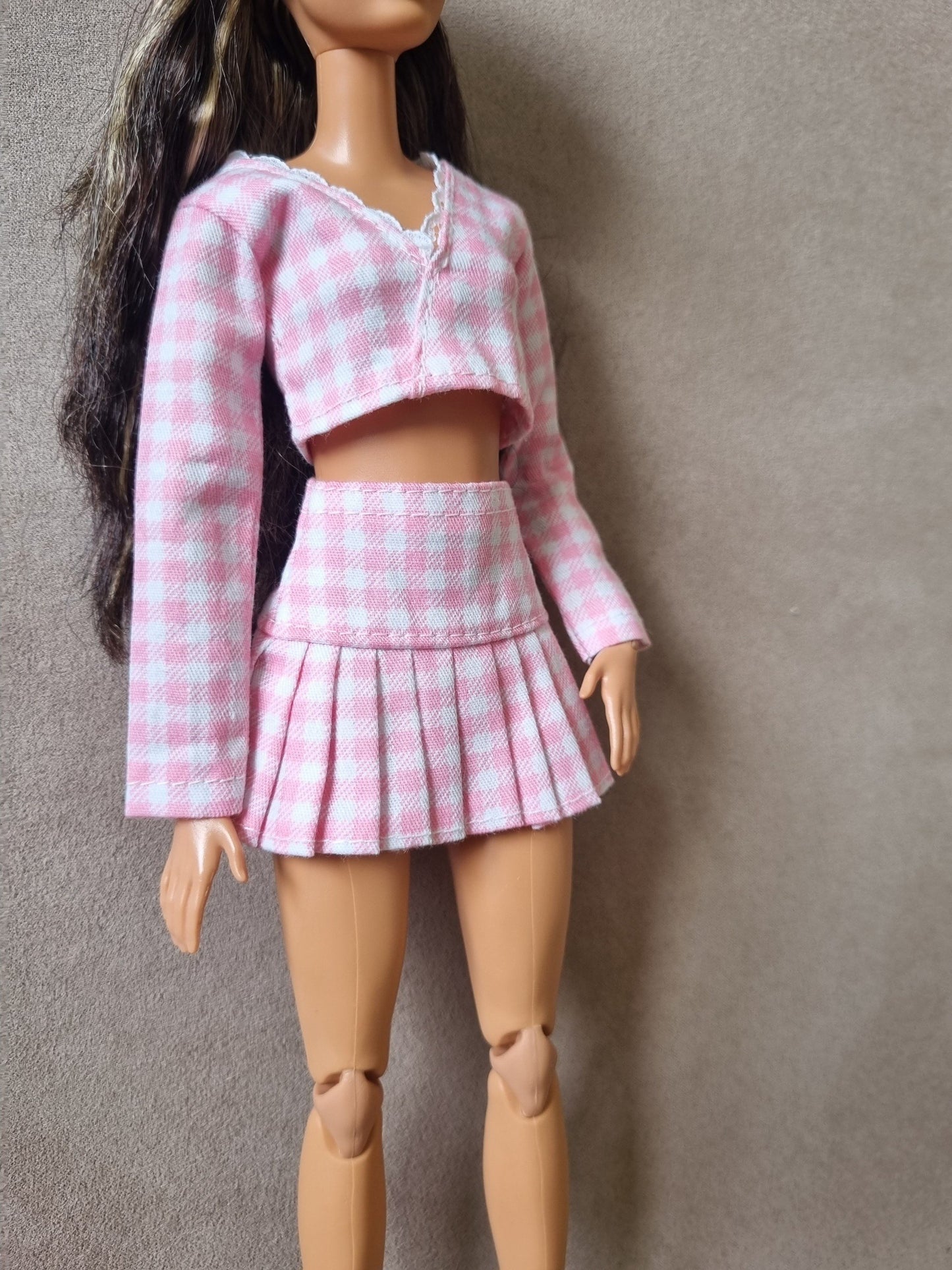 Pink clothes handmade for barbie , 11.5" doll , 1/6 doll