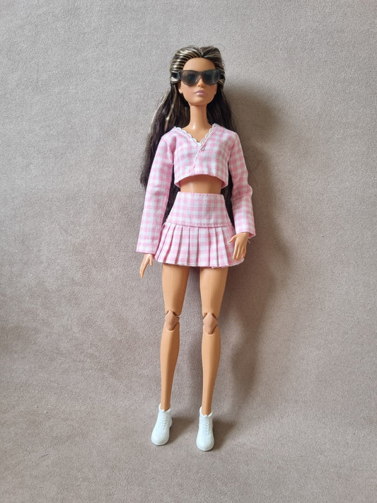 Pink clothes handmade for barbie , 11.5" doll , 1/6 doll