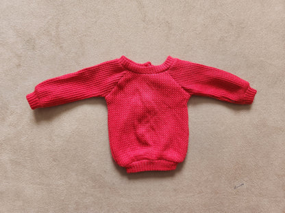 Red sweater for Barbie doll